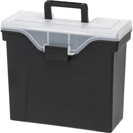 Iris File Box; Portable; 13-2/5"Wx6-3/5"Dx11-7/10"H; Black